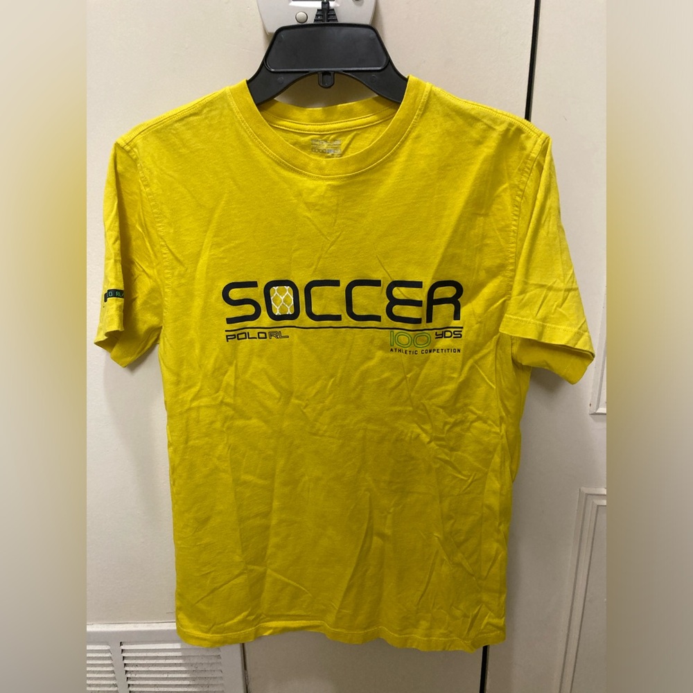 Men’s polo Ralph Lauren competition soccer t shirt size large